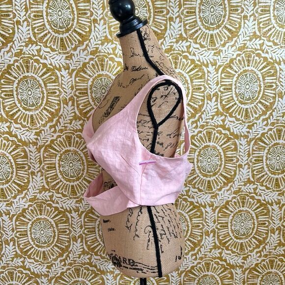 NWOT Bec & Bridge Bonnie Ramie Twist Front Cropped Tank Top in Peony size 10 - Picture 9 of 13